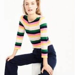 J.Crew Striped Boat Neck Shirt